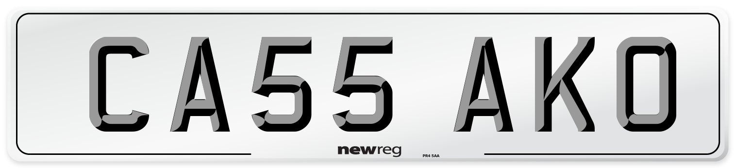 CA55 AKO Number Plate from New Reg